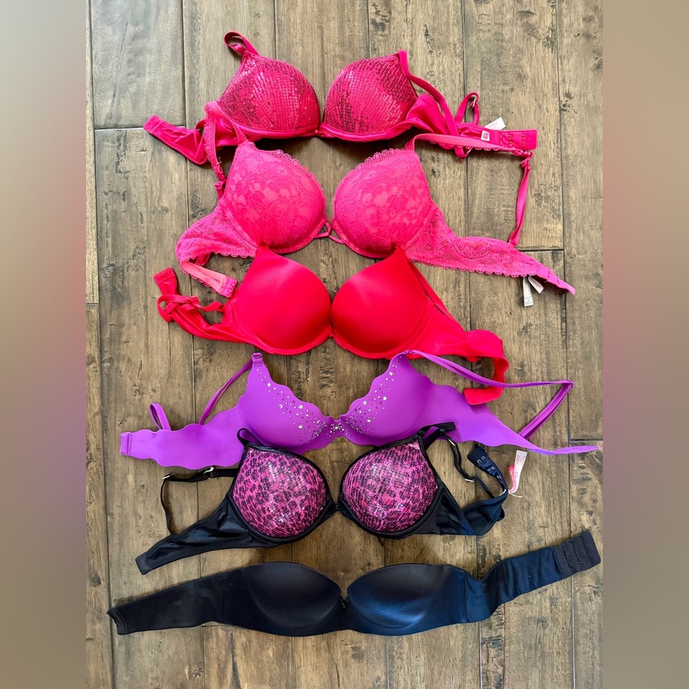 Victoria's Secret Sexy Push Up Bras Bundle of 6 size 34A